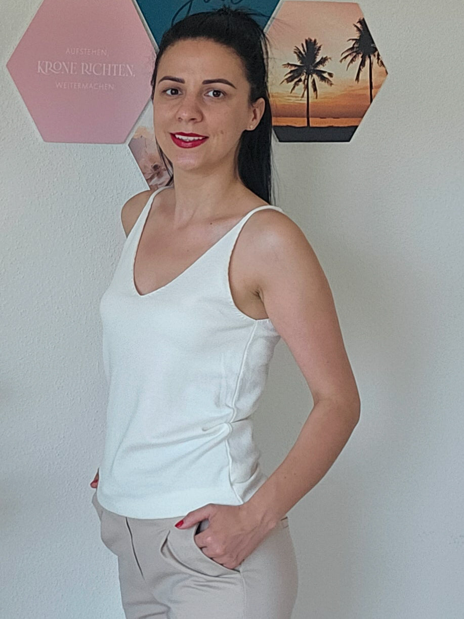 Lässiges Ärmelloses Top mit V-Ausschnitt für den Sommer