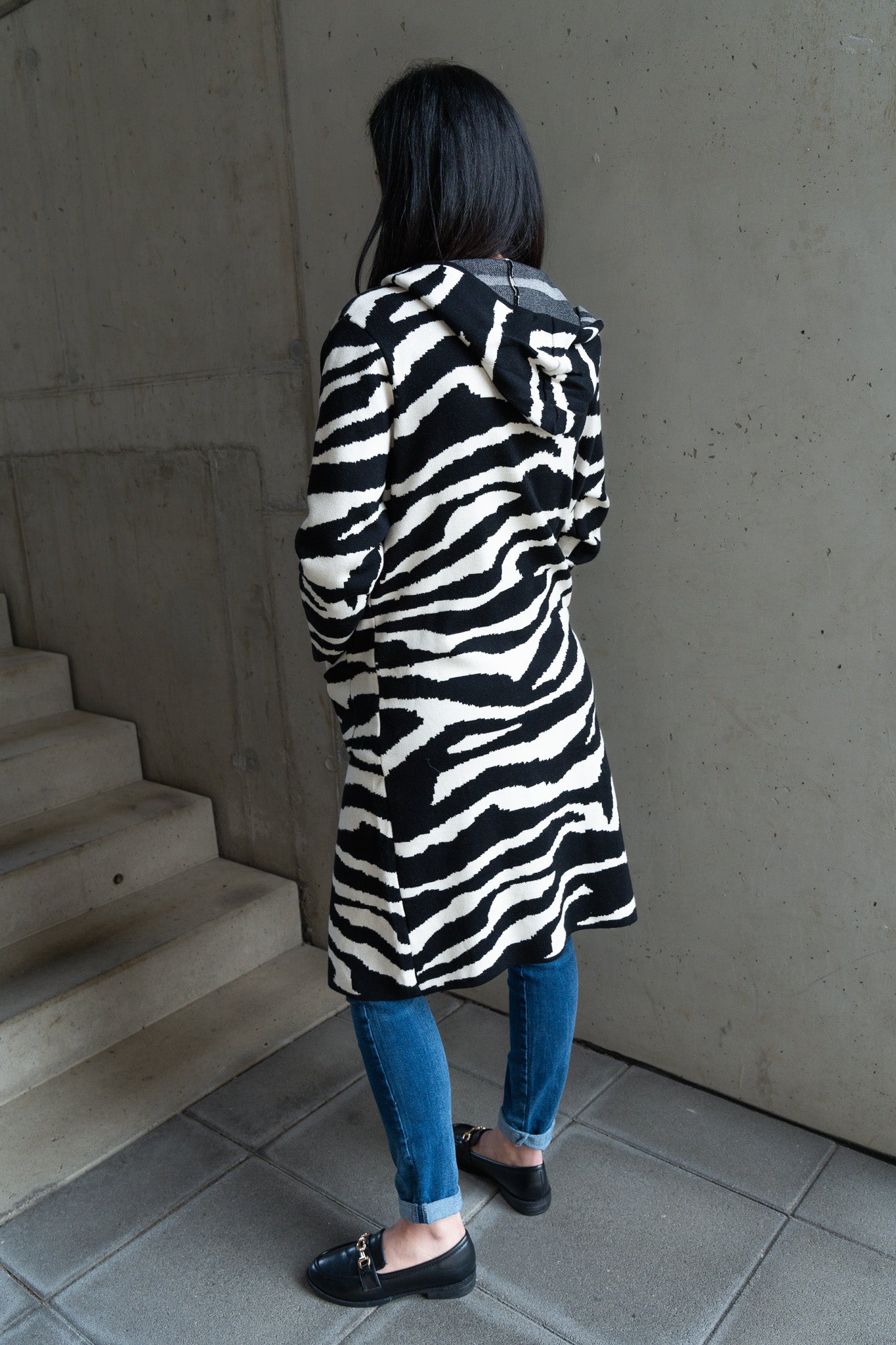 Strickjacke Zebra